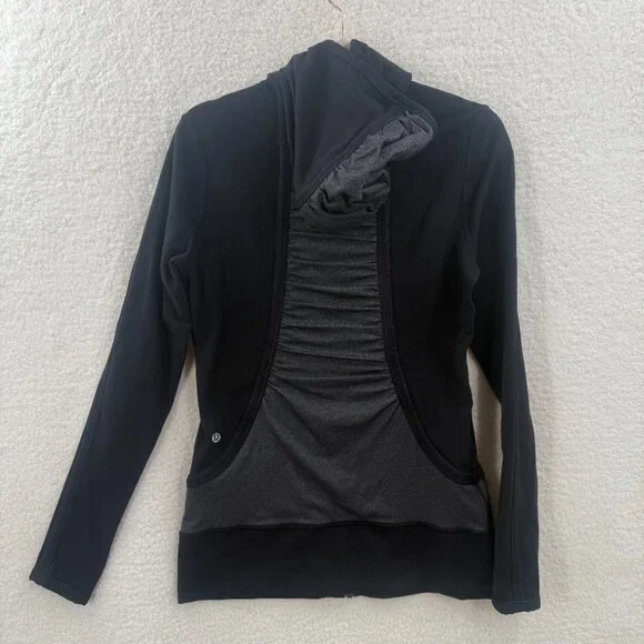 Lululemon Rare Black & Gray Pure Balance Jacket Size 8 - Picture 2 of 10